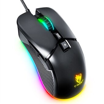 T-WOLF G590 Langallinen RGB-pelihiiri 800-7200 DPI:n vaivaton E-Sports-hiiri