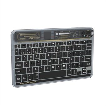 BENWIS OT-CKB-WH Crystal Keyboard Ultra Thin 78-näppäiminen Bluetooth-näppäimistö, jossa on taustavalo