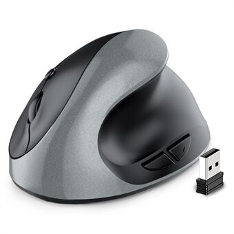 E11 2.4G Wireless Mouse Portable Vertical Ergonomic Mouse with 6 Keys/3 Adjustable DPI (Dry Battery Version)