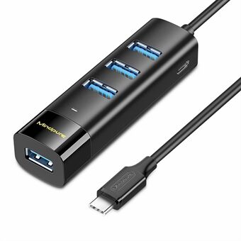 MINDPURE US023 1,5m Type-C USB 3.0 - 4-porttinen keskitin - Korkeanopeuksinen kannettavan telakointiasema