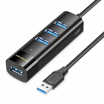 MINDPURE US022 1,5 m USB-A - USB 3.0 4-porttinen keskitin Korkeanopeuksinen tiedonsiirto Kannettavan telakointiasema