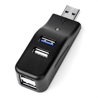 HUB19 Sorsanokkainen Muotoinen Mini USB Jakaja 4-porttinen USB Hub Laajentaja, USB3.0x1 + USB2.0x3