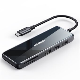 UGREEN 6-in-1 USB Type C Hub -sovitin 4K HDMI TF SD -kortinlukijalla USB3.0 telakointiasema PC:lle Läppärille