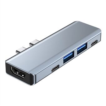 YG-2102 5 in 1 Multiport Hub USB Type-C 4K HDMI -yhteensopiva PD 100W lataussovitin MacBook Pro/Airille