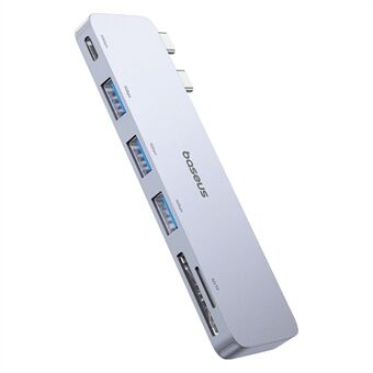 BASEUS UltraJoy Series langaton Type-C-keskitin, jossa on USB-C 40Gbps+3xUSB 3.0+2 kortinlukija-paikkaa