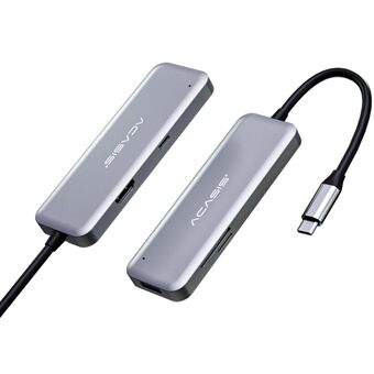 ACASIS CM005 5 in 1 USB-C Hub Type-C - HD 4K USB 3.0 SD TF -kortinlukija PD-latauksella MacBook Pro USB 3.0 -keskittimelle