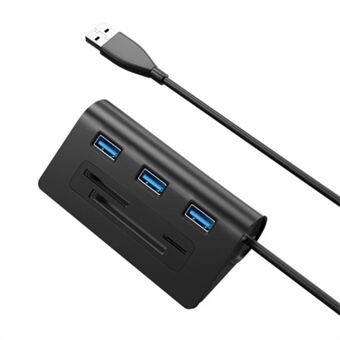 ACASIS HS0023 6-in-1 3xUSB3.0 + TF / SD / CF -korttipaikat USB-hubin jakaja