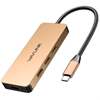 WAVLINK UHP3416 7-in-1 USB-C 4K HD 100W PD -lataus SD / TF -kortinlukija telakointiasema