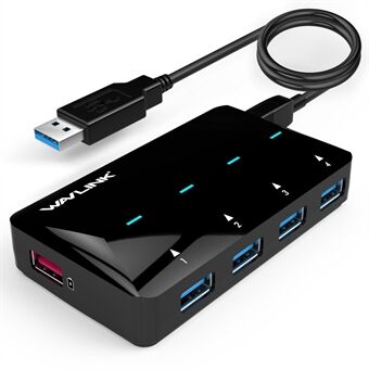 WAVLINK WL-UH3042P1 USB3.0 4-Port Hub 2.4A Nopea latausadapteri näppäimistölle ja hiirelle