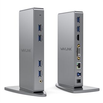 WAVLINK WL-UG39DK7 USB3.0 monen näytön näytönohjain yleinen telakointiasema USB3.0: lle. DVI / VGA / HD -navikanava.