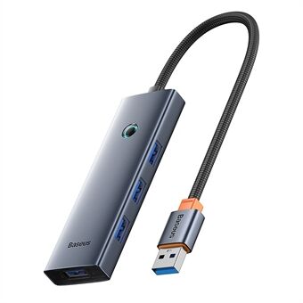 BASEUS UltraJoy -sarjan liitin keskitin USB-sovitin 4 x USB 3.0 + Type-C 5V - Avaruuden harmaa