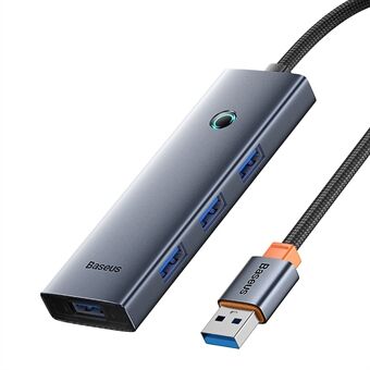 BASEUS UltraJoy Series 50CM Kaapeli Moniporttinen Hub USB Adapteri 4 x USB 3.0 + Type-C 5V - Avaruudenharmaa