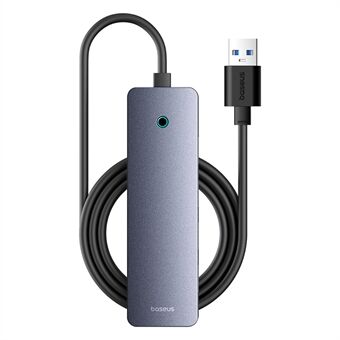 BASEUS UltraJoy -sarja BS-OH080 150 cm 4-porttinen USB3.0 HUB Lite Type-C 5V:lla, USB-telakointiasema, tummanharmaa