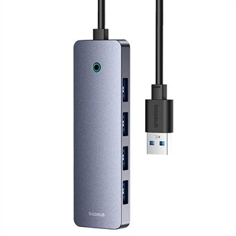 BASEUS UltraJoy -sarjan BS-OH080 200 cm 4-porttinen USB3.0 HUB Lite -sovitin telakointiasema Type-C 5V, Tummanharmaa