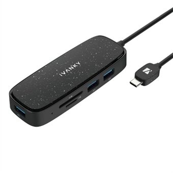 IVANKY VCA03 -tyyppinen Type-C -hubiadapteri PD: llä + 3 x USB 3.0 + HD 4K -tuloste + 2 kortinlukijanpaikkaa