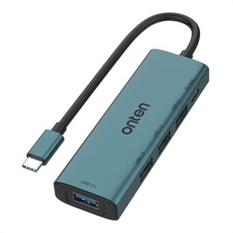 ONTEN UC119 5-in-1 USB-C USB3.0 + 3xUSB2.0 + USB-C Input -muunnin USB-hubi