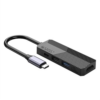 ORICO MDK-4P GY-BP 4-in-1 USB C -keskitin Type C - 1xUSB 3.0 -portti + 1xUSB 2.0 -portti + 1xHDMI-portti + 1xPD-lataustyypin C -portti