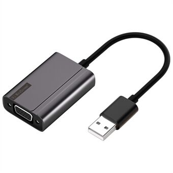 1080P USB-VGA-sovitinkaapeli ulkoinen muunnin pöytätietokoneen kannettavan tietokoneen näytön projektoriin