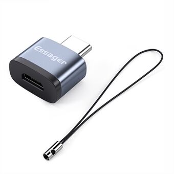 ESSAGER USB 2.0 OTG -sovitin Micro USB naaras - Type-C USB 3.1 Uros -muunnin tukee lataustiedonsiirtoa