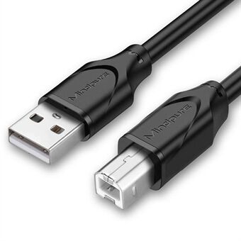 MINDPURE US002 3m USB2.0 Uros - Neliö USB Type-B Uros Tulostinkaapeli Tietokonetulostus Yhdyskaapeli - Musta