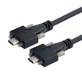 UC-046-2M 2 m USB 3.1 Type-C -kaksoisruuvilukitus lukittavaan USB-C 10 Gbps -datakaapeliin (M2-ruuvi)