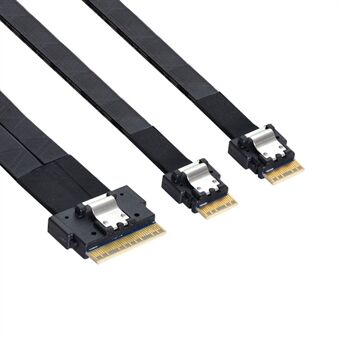 SF-034-0,4M PCI-E Ultraport Slimline SAS Slim 4.0 SFF-8654 8i 74Pin - Dual SFF-8654 4i 38Pin -kaapeli