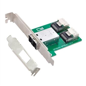 SF-019 2-porttinen Mini SAS HD SFF-8644 - sisäinen Mini SAS SFF-8087 -sovitin Full PCIe -paikkaprofiilin kiinnitystelineellä