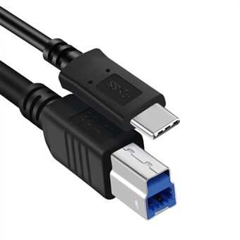 1m Type-C 3.1 to USB 3.0 Type B Tulostimen pidennyskaapeli Korkean nopeuden tiedonsiirtokaapeli