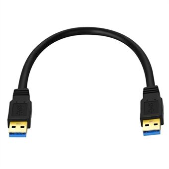 0.6m USB 3.0 Uros-Uros Kannettavan Kovalevyn Kotelo Datakaapeli Kannettavan Jäähdytin Jatkojohto, Musta