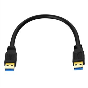 0,3m USB 3.0 Uros Uros Mobiili Kovalevy Kotelo Datan Johto Kannettavan Tietokoneen Jäähdyttimen Jatkojohto, Musta