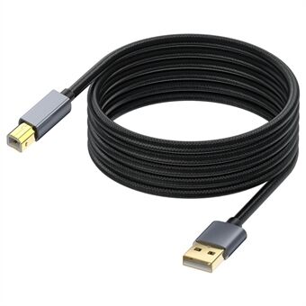 USB-tulostinkaapeli 5 m pituus USB 2.0 Type A uros – B uros skannerijohto MIDI-ohjaimelle