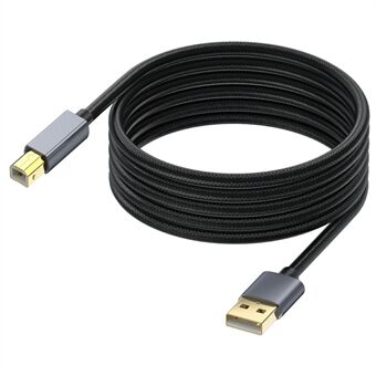 USB-tulostinkaapeli, 3 m Pituus USB 2.0 Tyyppi A Uros - B Uros Skannerijohto MIDI-ohjaimelle