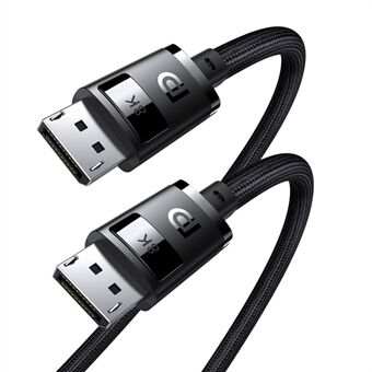 BASEUS 1,5 m Nailonipunos DisplayPort-liitäntäkaapeli DP 8K - DP 8K urosliitin Synkronointinäytöille / Näytöille - Musta