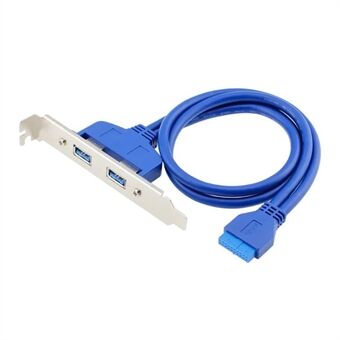 50 cm 2 -porttia USB 3.0 -naaraspuolinen takapaneeli emolevyyn 20-nastainen otsikkoliitinkaapeli PCI-paikkalevykiinnikkeellä