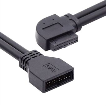 U3-082-LE Vasenkulmainen USB 3.0 20-nastainen emolevyn emolevyn liitäntäkaapeli 20-nastainen uros-naarasjohto 5Gbps sovitinjohto