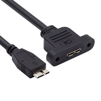 U3-083-MM 50 cm Micro USB 3.0 uros liittimeksi Micro 3.0 tyyppi-B naarasliitintä varten 5Gbps ruuvikiinnitteinen jatkojohto