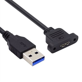 U3-083-AM 50cm tyyppi-A USB 3.0 uros- mikro 3.0 tyyppi-B naaras konvertteri 5Gbps ruuvikiinnitystyyppinen jatkokaapeli