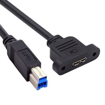 U3-083-BM 50cm Type-B USB 3.0 uros - Micro 3.0 Type-B naaras kierteinen jatkokaapeli 5Gbps