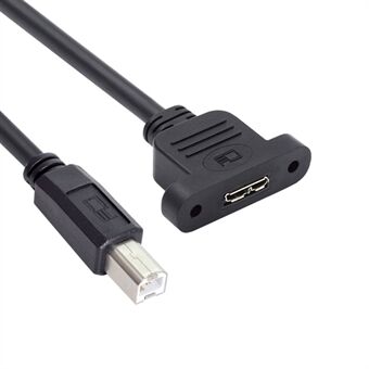 U3-012-BM 50cm:n Micro 3.0 Tyypin-B naarasliitin Tyypin-B USB 2.0 urosliitinkaapeli ruuvikiinnityksellä 480 Mbps pidentävä johto