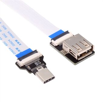 UC-019-AF CN-008-OTG / CN-009-0.13M / CN-011-FE 13cm Type-C uros liitin isäntä USB 2.0 Type-A naaras liitin kohde datan tasainen ohut FPC-kaapeli