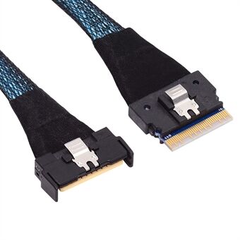 SF-075-BK 50cm PCI-E 5.0 Mini Cool Edge IO MCIO PCI-E Slimline 8i 74Pin Male to SFF-8654 SAS 4.0 74Pin Male Extender Cable 

SF-075-BK 50 cm PCI-E 5.0 Mini Cool Edge IO MCIO PCI-E Slimline 8i 74-napainen uros SFF-8654 SAS 4.0 74-napainen uros laajennuskaa