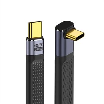 UC-002-0.13U 13 cm:n ylös kääntynyt 240W Type-C uros-naarashattu USB4 40 Gbps 100W 8K litteä ohut FPC-datamallijohdin tietokoneille ja puhelimille