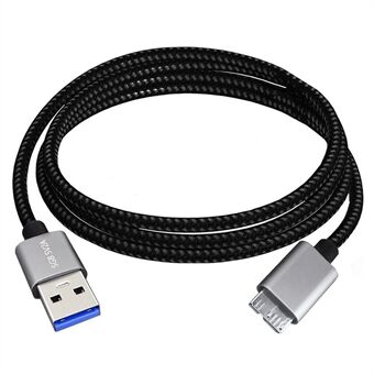 JUNSUNMAY 3 metrin USB-A 3.0 uros-mikro-B uros-kiintolevykamera-datakaapeli nailonkudoksinen johto