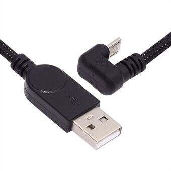 U2-089-OS 1.5 metrin USB2.0 Micro USB-tiedonsiirtokaapeli 480 Mbps U-muotoinen kulmikas mikrovirtakaapeli