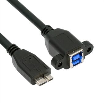 U3-087 5 Gbps USB 3.0 Tyypin-B naaras - USB3.0 Mikro-B uros jatkojohto kiintolevylle SSD-kameralle tiedon siirtämiseen 30 cm