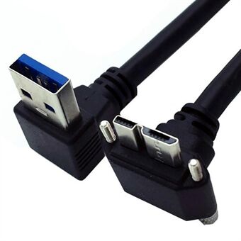 U3-078-UP 25 cm:n alas kulmassa oleva USB 3.0 uros - micro 3.0 pistoke ylös kulmassa oleva kaapeli