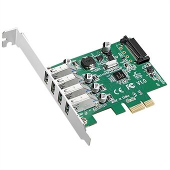 TXB003 4 USB3.0 -porttia PCI-E laajennuskortti NEC sirulla Pöytätietokoneen sovitinkortti