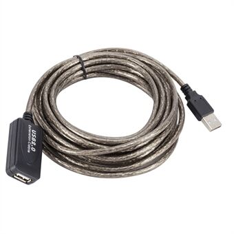 5 m USB-sovitinjohto 480 Mbps nopea tiedonsiirron jatkokaapeli uros-naaras USB 2.0 jatkokaapeli Active toistinkaapeli