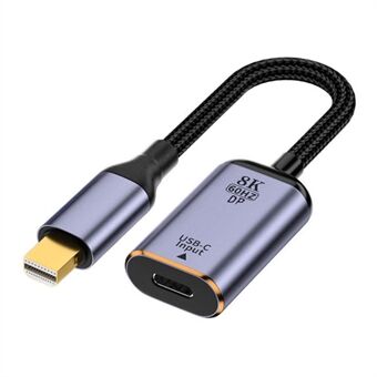 UC-038-M8K Type C Female to Mini Displayport Sink Adapter HDTV Cable 8K / 60Hz 4K / 120Hz for Tablet Phone Laptop