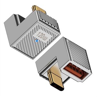 UC-017-OS USB 3.1 Type C uros-USB 3.0 A naaras 10Gbps OTG Data 120W teho vastakkainen U-muotoinen takakulmasovitin